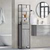 vidaXL Bathroom Cabinet Grey Sonoma 40 x 30 x 180 cm Engineered Wood