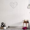 Homemania Wall Decoration Heart 47x40 cm Steel Silver