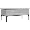 vidaXL Coffee Table Grey Sonoma 100x50x45 cm Engineered Wood and Metal