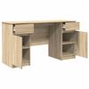 vidaXL Desk with Drawer Sonoma oak 140 x 49 x 76 cm Engineered wood
