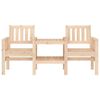 vidaXL Garden Bench with Table 2-Seater Solid Wood Pine