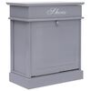 vidaXL Shoe Cabinet Grey 50x28x58 cm Paulownia Wood