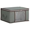 vidaXL Storage Box with Transparent Side Window Grey 43 x 34 x 23 cm
