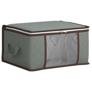 vidaXL Storage Box with Transparent Side Window Grey 43 x 34 x 23 cm