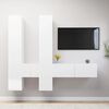 vidaXL 6 Piece TV Cabinet Set White Engineered Wood