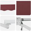 vidaXL Automatic Retractable Awning Burgundy 400x300 cm
