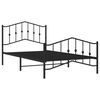 vidaXL Metal Bed Frame without Mattress with Footboard&nbsp;Black 107x203cm