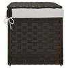 vidaXL Laundry Basket with Lid Dark Brown 55.5x35x34 cm Poly Rattan