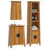 vidaXL 3 Piece Bathroom Furniture Set Solid Wood Pine
