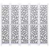 vidaXL 5-Panel Room Divider Grey 175x165 cm Solid Wood