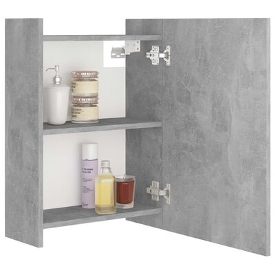 vidaXL Bathroom Mirror Cabinet Concrete Grey 62.5x20.5x64 cm Engineered Wood