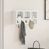 vidaXL Wall-Mounted Coat Rack White 50 x 16 x 26 cm Engineered wood