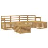 vidaXL Outdoor Sofa Set 6 pcs White Solid Acacia Wood