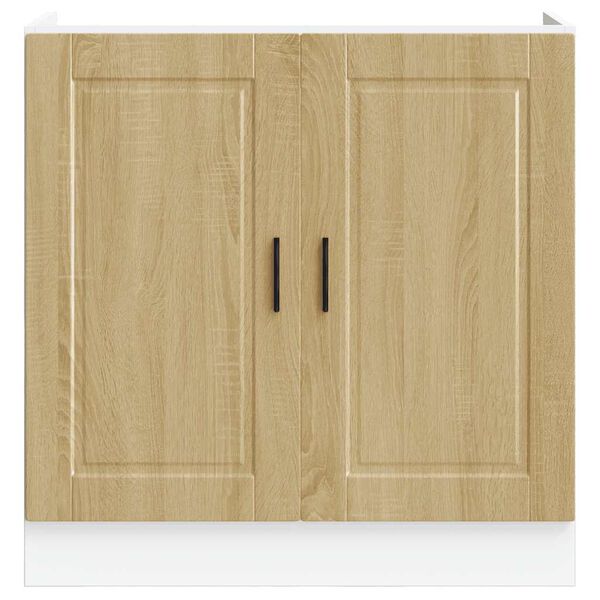 vidaXL Sink Base Cabinet&nbsp;"Porto" Sonoma Oak 80x46x81.5 cm&nbsp;Engineered Wood