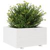 vidaXL Garden Planter White 90x90x49.5 cm Solid Wood Pine