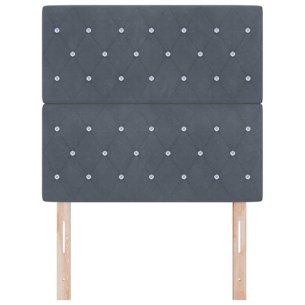 vidaXL Headboard with Headboard Dark Grey 90 cm Faux Leather