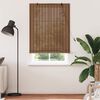 vidaXL Roller Blind with Curtains Manual Brown 110 x 220 cm Bamboo