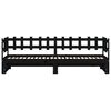 vidaXL Pull-out Day Bed without Mattress Black 2x(80x200) cm Solid Wood
