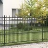 vidaXL Spike Ring Fence Black 200 x 166 cm Powder-Coated Steel