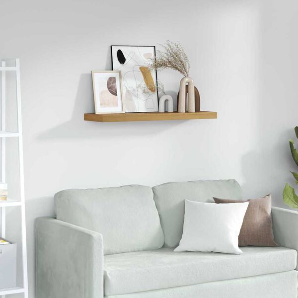 vidaXL Wall Shelf Wall-mounted Brown 80 x 23.5 x 4 cm Engineered Wood