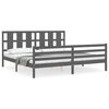 vidaXL Bed Frame without Mattress Grey 200x200 cm Solid Wood
