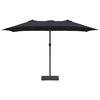 vidaXL Garden Parasol Black 385 x 209 x 244 cm Fabric