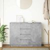 vidaXL Sideboard with Drawers Concrete Grey 100.5x35x76 cm Engineered Wood