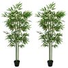 vidaXL Artificial Bambo Tree 2 pcs Green 45 x 18 x 175 cm