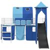 vidaXL Kids'Loft Bed Frame White and Blue 100 x 200 cm Metal