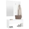 vidaXL Hallway Furniture Set White Engineered Wood