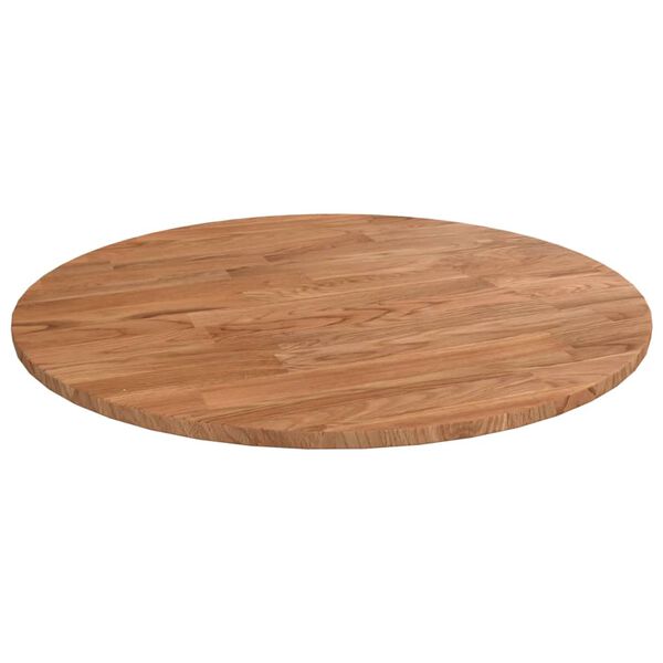 vidaXL Round Table Top Light Brown &Oslash;40x1.5 cm Treated Solid Wood Oak