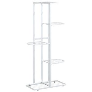 vidaXL 5-Floor Flower Stand 43x22x98 cm White Metal