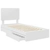 vidaXL Storage Bed with Headboard White 75 x 190 cm Engineered Wood