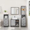 vidaXL 4&nbsp;Piece Bathroom Furniture Set&nbsp;Grey Sonoma Engineered Wood