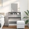 vidaXL Dressing Table with Mirror Grey Sonoma 80x41x144.5 cm