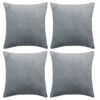 vidaXL Cushion Covers 4 pcs Velour 50x50 cm Grey