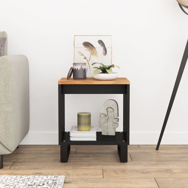 vidaXL Coffee Table 40x31x46 cm Solid Wood Acacia&Engineered Wood