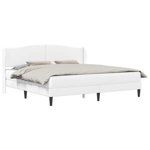 vidaXL Bed Frame with Headboard White 180 x 200 cm Faux Leather