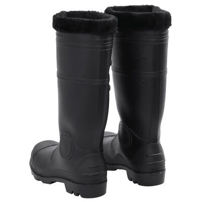 vidaXL Rian Boots with Removable Socks Black Size 41 PVC