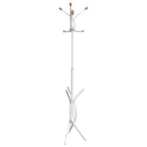 vidaXL Coat Stand White 176 cm Powder-coated Iron