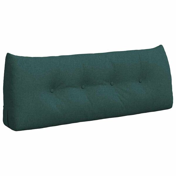 vidaXL Back Pillow Dark Green 120 x 24 x 50 cm Fabric
