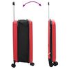 vidaXL Suitcase Folding with Lock Red 43 x 27 x 66 cm ABS Plastic