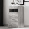 vidaXL Drawer Cabinet Grey Sonoma 40x50x76 cm Engineered Wood