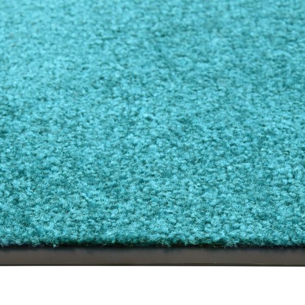 vidaXL Doormat Washable Cyan 40x60 cm