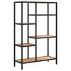 vidaXL Book Shelf | Light brown and black | Engineered wood, Steel