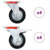 vidaXL 8 pcs Swivel Casters 100 mm