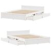 vidaXL Bed Frame without Mattress White 100x200 cm Solid Wood Pine