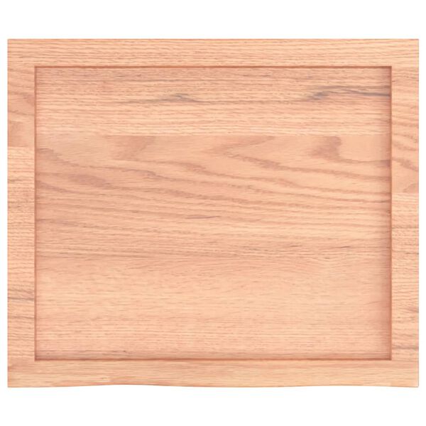 vidaXL Bathroom Countertop Light Brown 60x50x(2-4) cm Treated Solid Wood