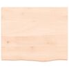 vidaXL Table Top 60x50x(2-4) cm Untreated Solid Wood Oak