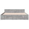 vidaXL Bed Frame with Drawers without Mattress Concrete Grey 140x190 cm